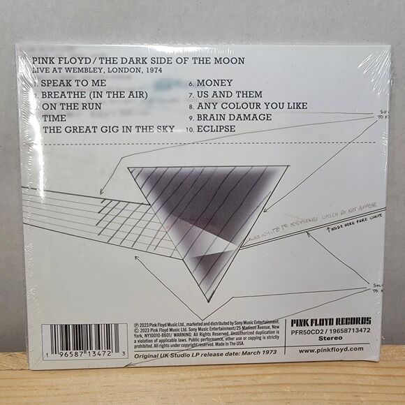 CD Pink Floyd Dark Side Of The Moon Live At Wembley 1974 SEALED - Picture 2 of 3